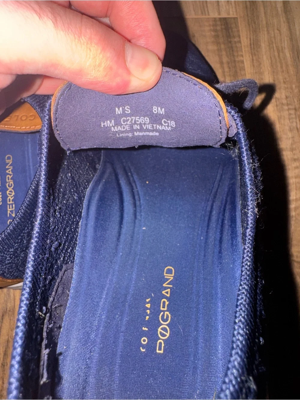Cole Haan 2.ZEROGRAND Stitchlite Oxford Men’s 8M Navy Blue Shoes